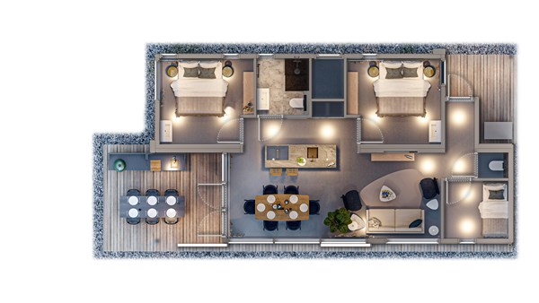 Floorplan - Rijnbandijk 10B, 4024 BM Eck en Wiel